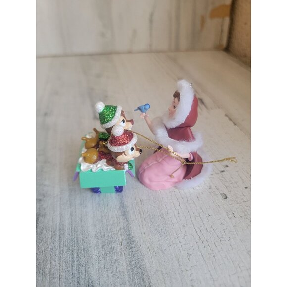 Disney princess belle beauty beast chip and dales ornament Xmas - Picture 2 of 3
